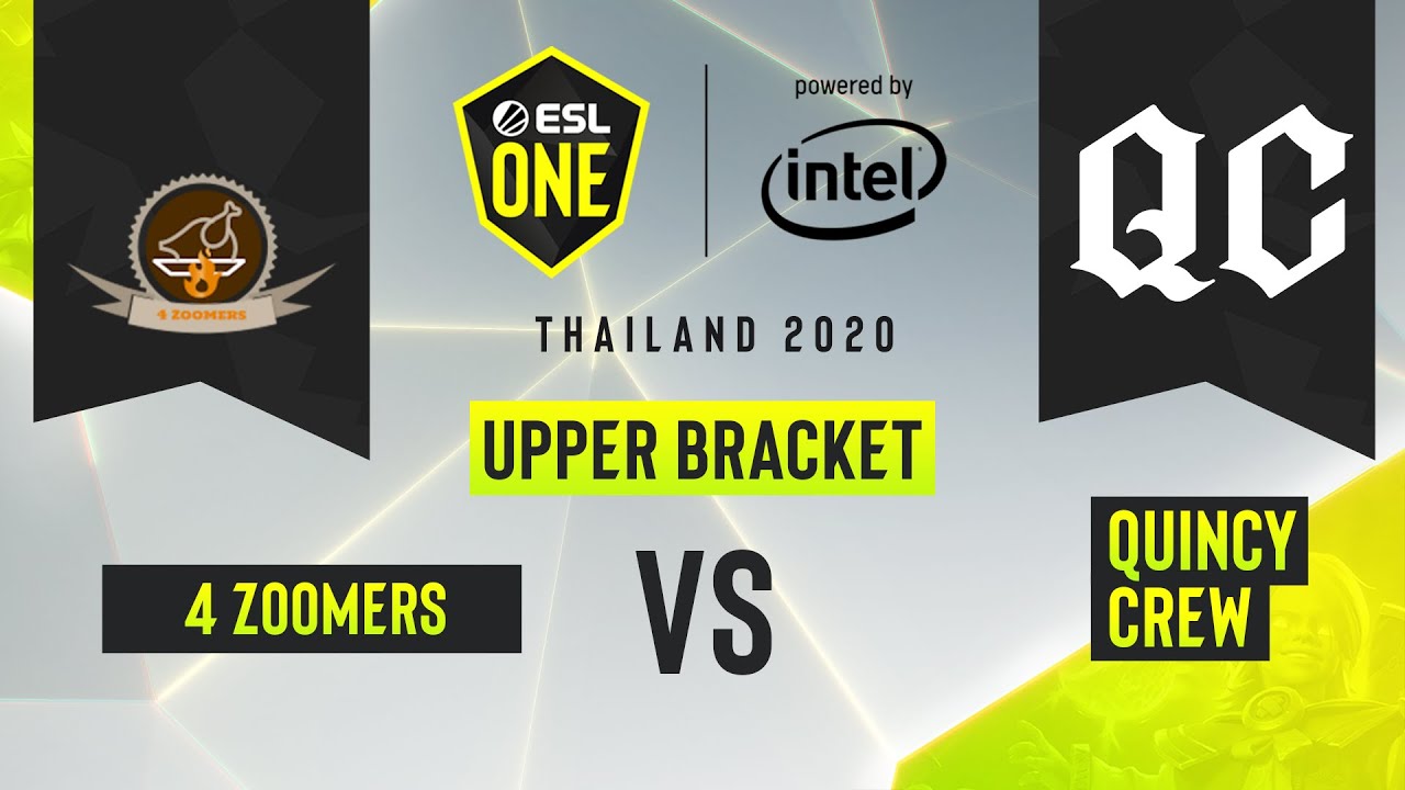Dota2 - Quincy Crew vs. 4 Zoomers - Game 1 - ESL One Thailand 2020 - Upper Bracket - AM