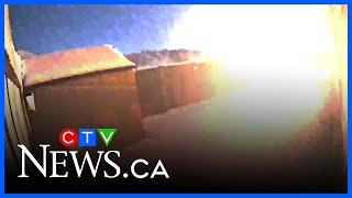 Explosion caught on camera near Breslau, Ont.