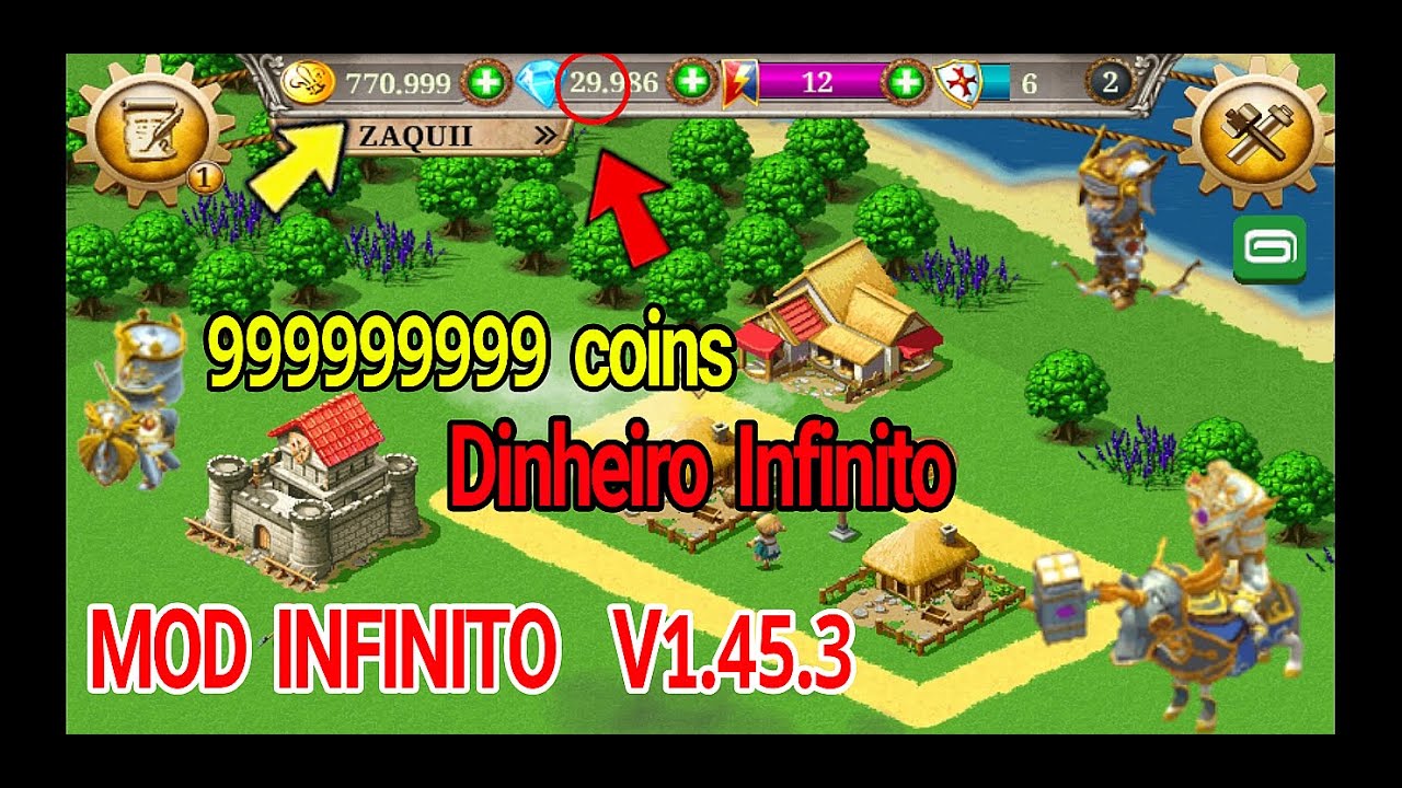 🔰BAIXAR KINGDOMS & LORDS INFINITO MOD HACK V1.45.3 - DOWNLOAD