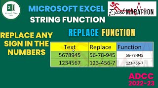Part-2-Task-9 || How to Replace Any Sign Numbers || #excelmarathon