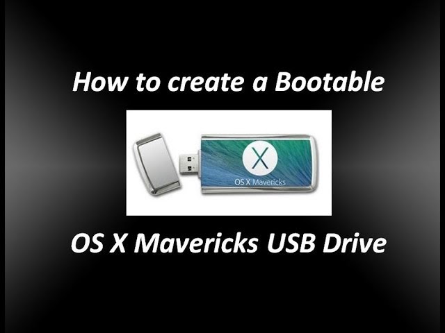 Gå ud Populær butiksindehaveren How to create a Bootable OS X Mavericks USB drive - YouTube