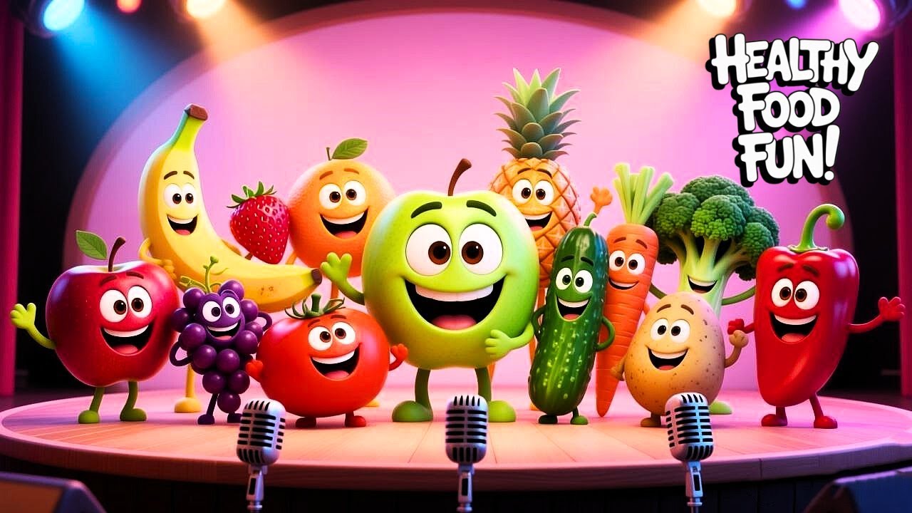 🌟 Healthy Food Adventure | Fun Kids Songs & Animated Characters - YouTube