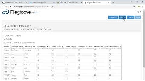 Simple Column to Column Mapping in Filegroove