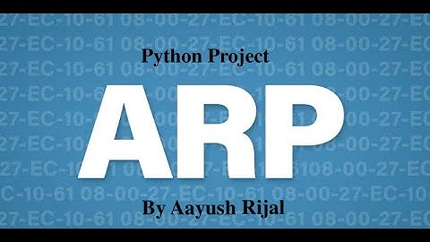 How I Made a Simple ARP Scanner | Coursework | Python Project | Aayush Rijal