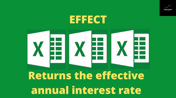 EFFECT - How to calculate the effective annual interest rate using EFFECT function in excel.