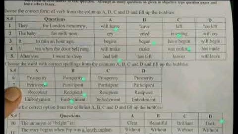Today 10th English Fsd Board Solved Mcqs (Group1) 2023 Morning shift