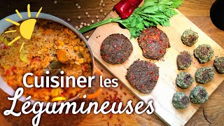 Cuisiner les LÉGUMINEUSES | 3 recettes FACILES !