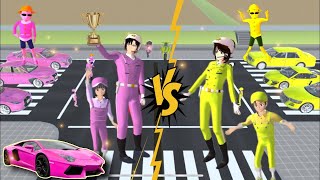 Sakura Yuta & Mio Balap Mobil Sampai Terbang Ke Laut || Sakura School Simulator