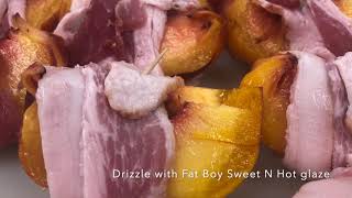 Bacon Wrapped Sweet N Hot Peaches