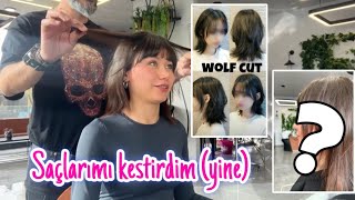 Saçlarımı Kestirdim (Wolf Cut)•Vlog