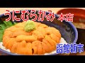 【北海道グルメ】生うに丼が旨い！！うにむらかみ本店は超人気店で函館の朝は熱い！行列が出来、生うに丼が甘くて旨い！口の中でとろけます。何も付けなくて食べも旨い！わさび醤油でも旨い！ご飯と合わせて超旨い！