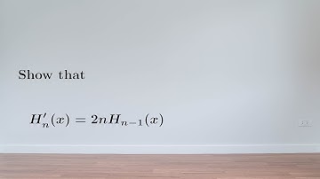 EX: A recurrence relation for Hermite polynomials