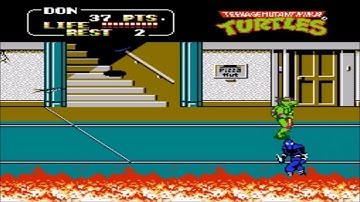 Teenage Mutant Ninja Turtles II: The Arcade Game (NES, 1990, USA) Demo