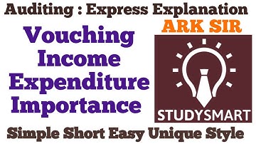Vouching Income & Expenditure |Intro to auditing | Auditing Theory Explanation| Sybcom sem 4| Baf |