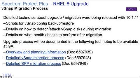 IBM Spectrum Protect Plus 10.1.11 vSnap Migration to RHEL 8 - Demo