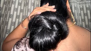 Indian Classic Bun Hairstyle ￼/Low Big Bun Hairstyle /Saree Hairstyles #classichairstyle #rapunzel