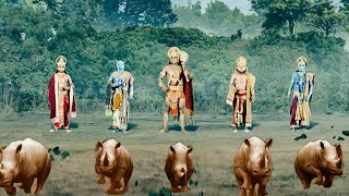 पंचमुखी हनुमान ने किया निकुंभ के जंगली गैंडों से युद्ध | देखिये महाबली हनुमान भक्ति सीरियल |#hanuman
