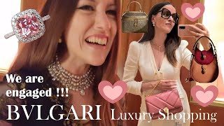LONDON LUXURY SHOPPING VLOG 2021 - Come Shopping With Me at BVLGARI & WE ARE ENGAGED !!!