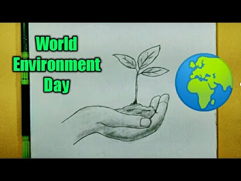 Premium Vector | Take care of the earth by planting trees world environment  day oneline drawing