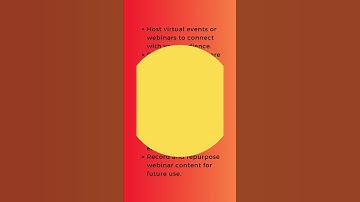 Business Online Presence  Virtual Events and Webinars