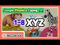Phonics Song with Words | Alphabet Song for Kids | Single-Letter Sounds [Jungle Phonics #1-8]★BIGBOX