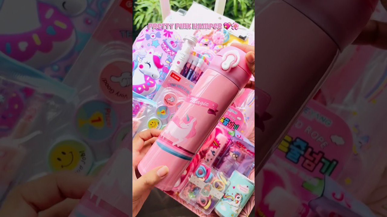 Pink Unicorn Hamper For Girls ✨💫🌷#tranding #stationery #unicorn #hampers #forgirls #shorts #gift