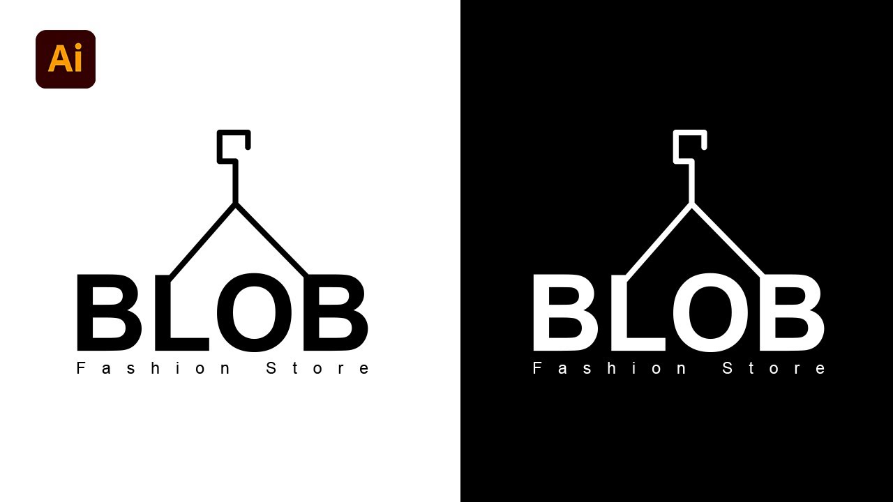 تصميم لوجو بسيط لمحل ملابس / Simple Logo Design For a Clothing Store -  YouTube