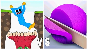 ASMR Slicing vs Huggy Story - All Level Gameplay (Freepya, New Update) 