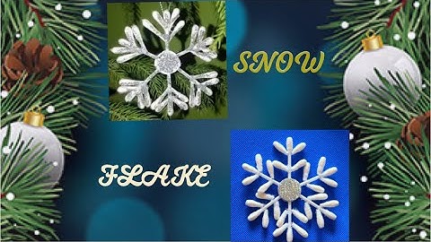 DIY snowflakes/ Christmas decor / how to make snow flakes /amazing decorative idea using cotton buds