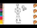 Robot - Sketch Art and Paint | Step by step tutorial | Pencil to Palette