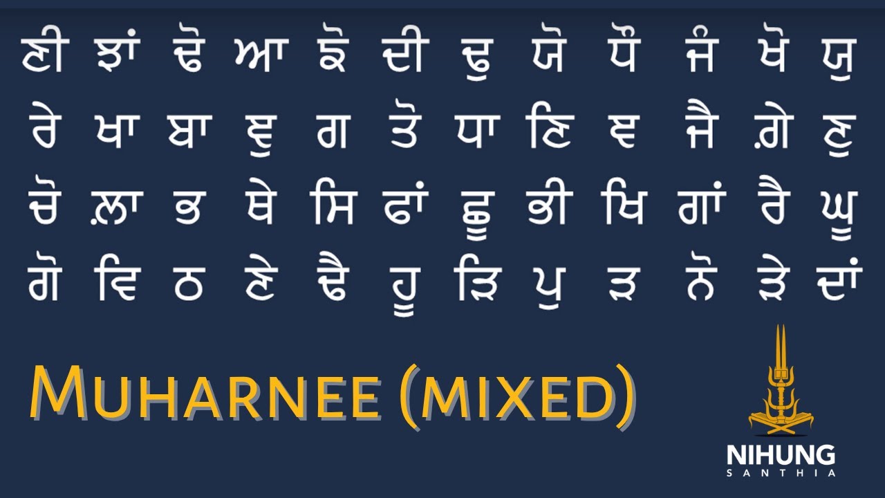 Mixed Muharnee - Correct Pronunciation of Gurmukhi Letters and Vowels