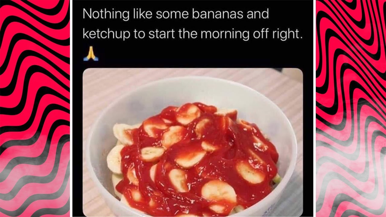 Eating Banana and Ketchup Taste Test YouTube