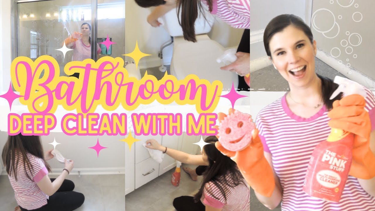 BATHROOM DEEP CLEAN DEEP CLEANING THE BATHROOM CLEAN WITH ME SPEED CLEANING BATHROOM