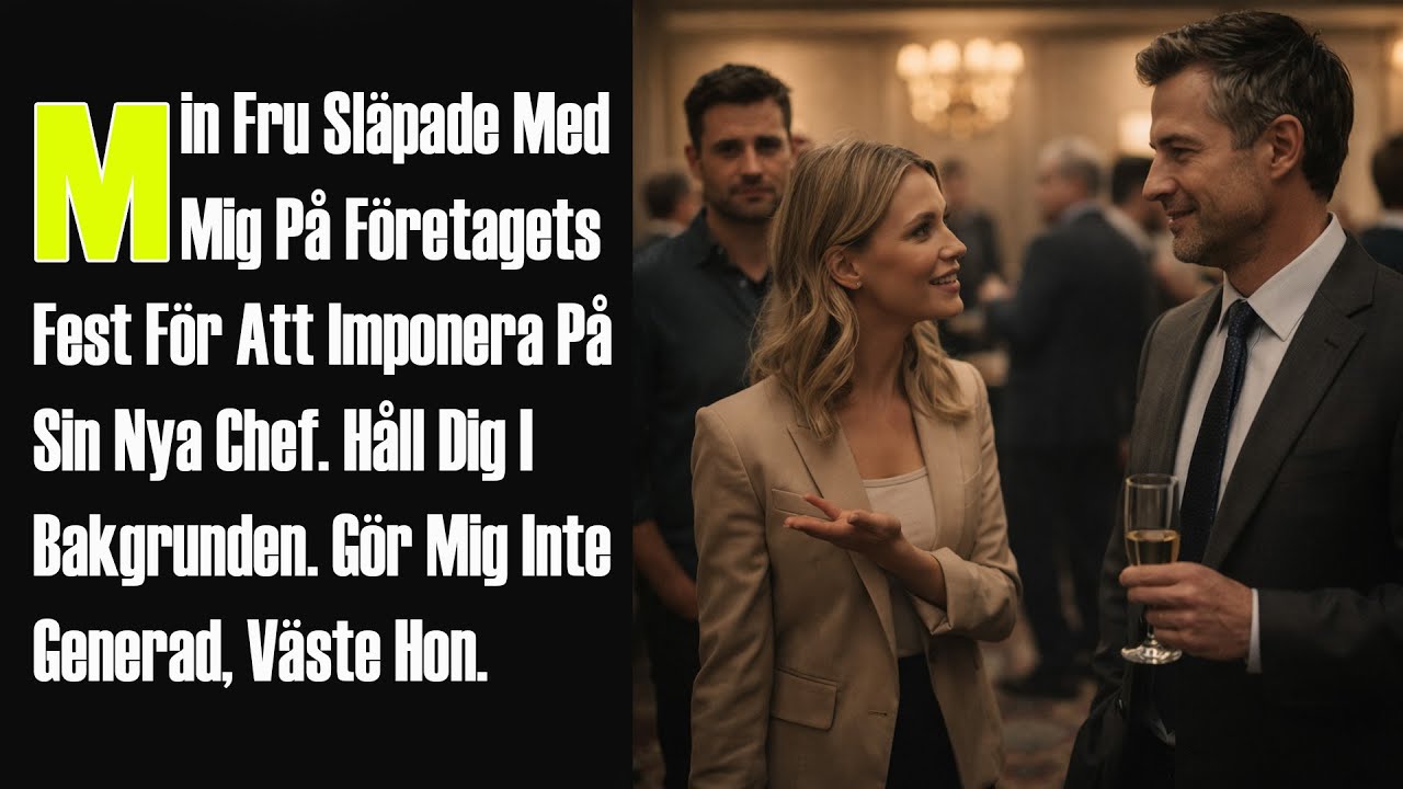 Min Fru Släpade Med Mig På Företagets Fest För Att Imponera På Sin Nya Chef. Håll Dig I Bakgrunden.