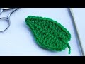 كروشيه ورقة شجر  crochet tree leaf