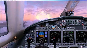 Eaglesoft Citation X V. 2.0 Review and Tutorial Part 4 - Takeoff , Climb HD