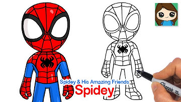 How to Draw Spiderman from Spidey and His Amazing Friends