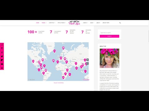 TraveledMap Embedded map example (Where I've been map)