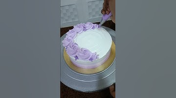 #shorts#beautiful cake decoration idea#purple... 💜