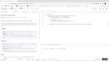 Leetcode - 692.  Top K Frequent Words