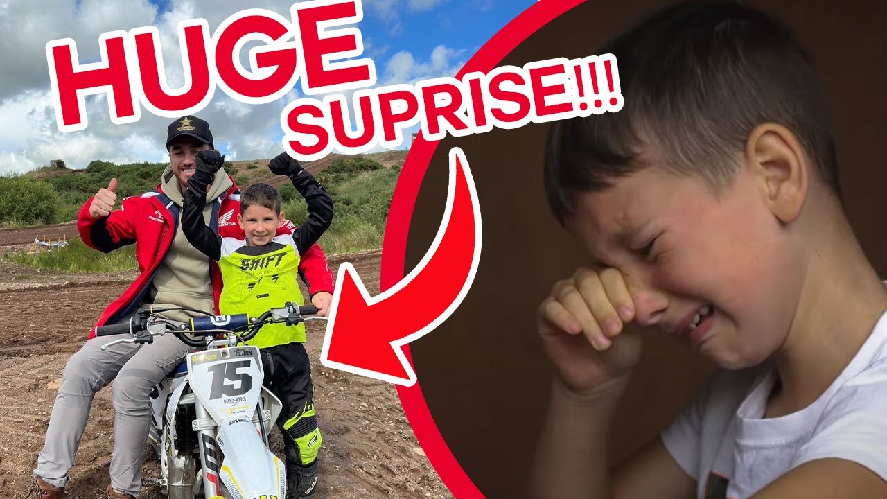 SURPRISING LUCKY BOY WITH A DIRT BIKE IN SCOTLAND!