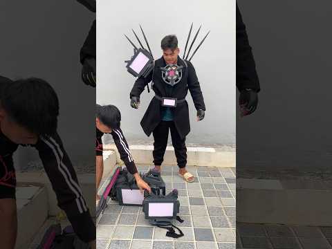 dress up titan tv man giant #skibiditoilet #titancamerman #tvman #shortyoutube #funny