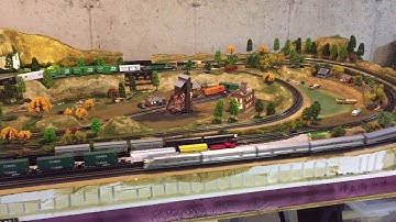 N scale train layout Kato Atlas 3,6"x8
