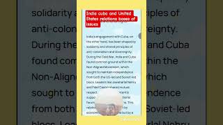 India United States and Cuba relations on issues based geopolitical