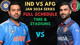 India VS Afghanistan Series Full Schedule 2024 I Sports News
