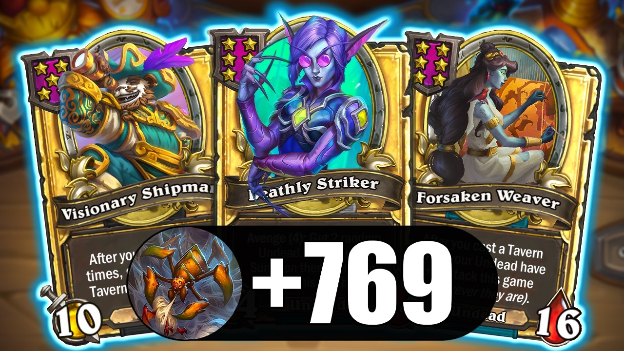 I BROKE MY RECORD! +769 Attack Undead?! | Hearthstone Battlegrounds