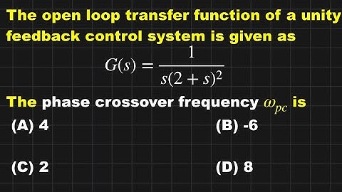 HOW TO FIND PHASE CROSSOVER FREQUENCY || CONTROL SYSTEM SOLVED PROBLEM | GATE | ESE | ISRO | BARC
