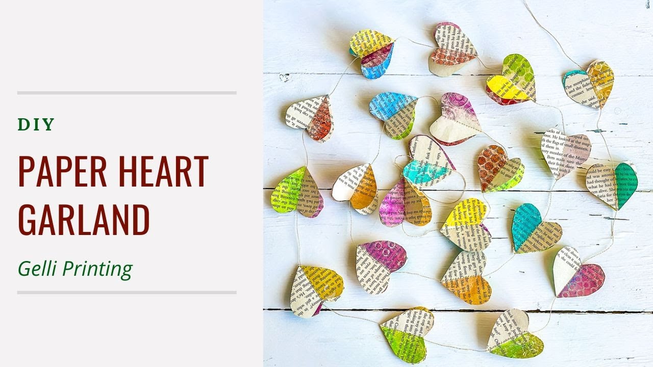 How to make a cute paper heart garland · VickyMyersCreations
