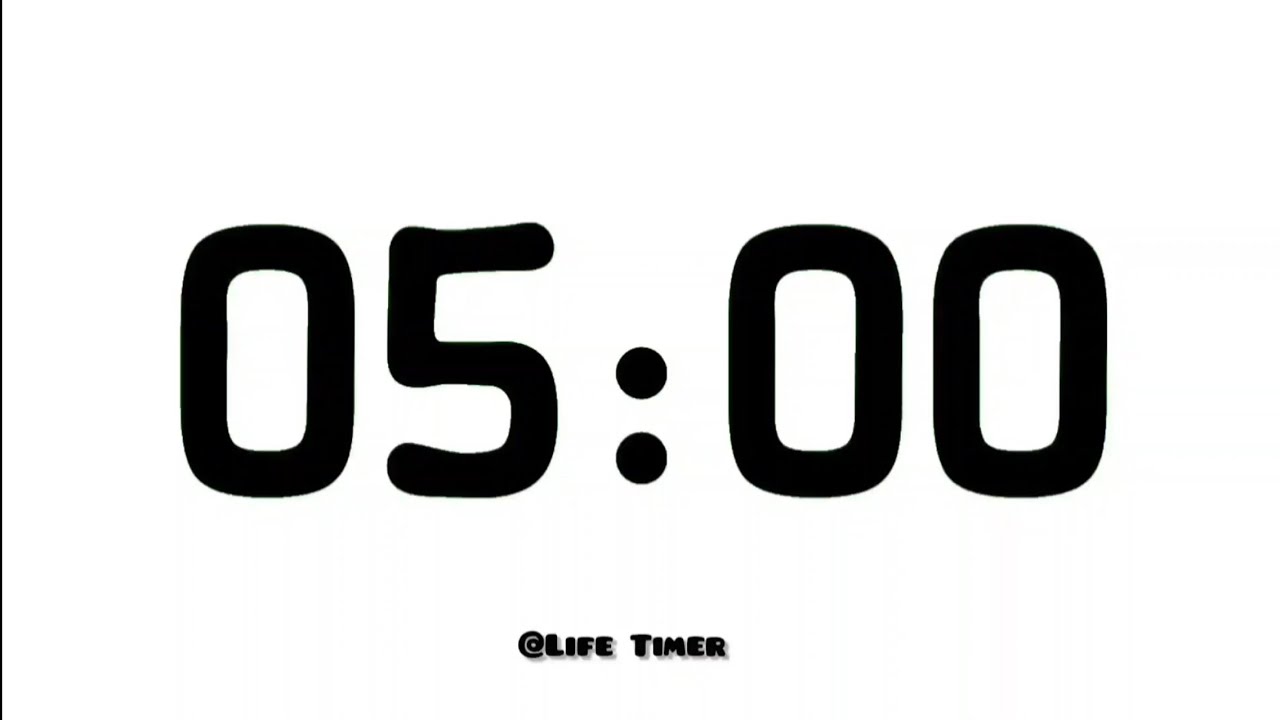 Simple 5 Minute Countdown | Focus & Productivity Timer #timer - YouTube