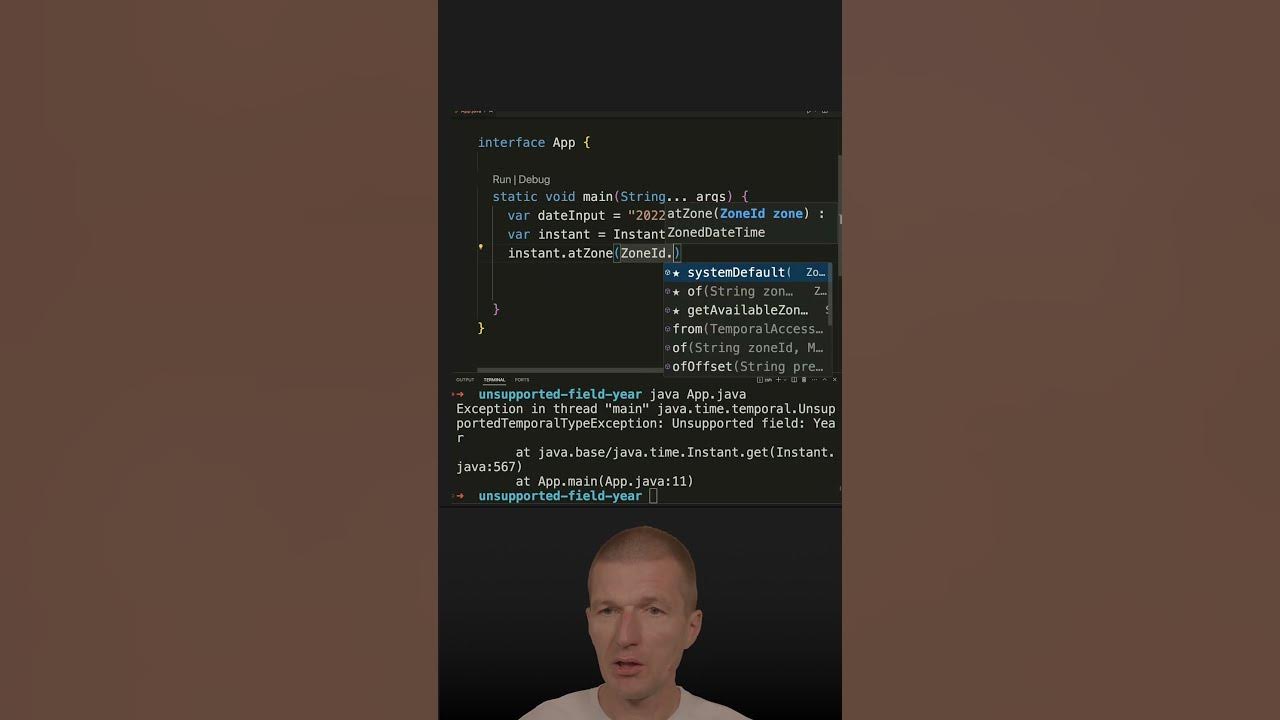 How to fix unsupportedtemporaltypeexception or the unusable instant 